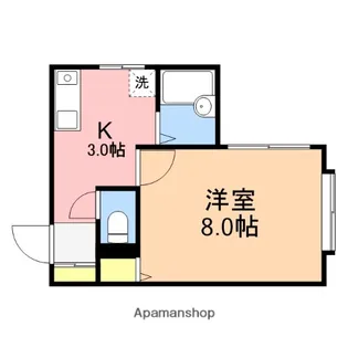 コーポクィーンズ【102号室】の間取り