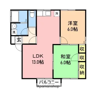アブニールA【202号室】の間取り