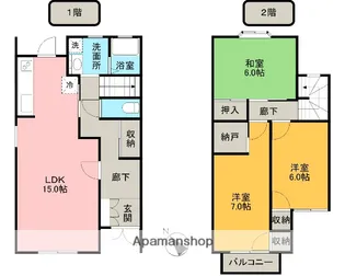 ハイムパストラーレB棟【2号室】の間取り