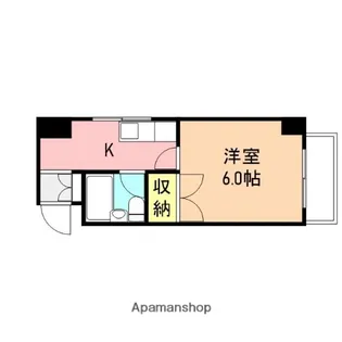 リバティプラザ東堀Ⅱ【6階】の間取り