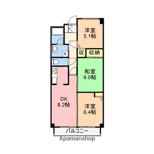 ダイアパレス青山弐番館【204号室】の間取り