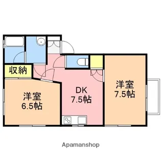 コートバニヤン【A102号室】の間取り
