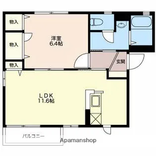 ピリカ【A101号室】の間取り