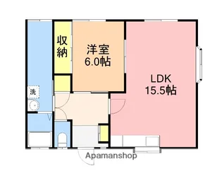 ハイツサングリーンA・B【1階】の間取り