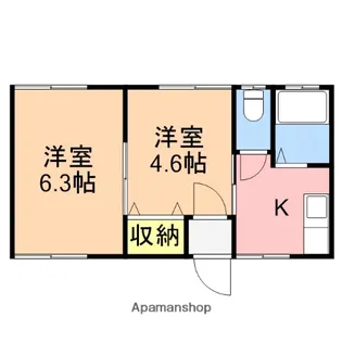 ラピス【201号室】の間取り
