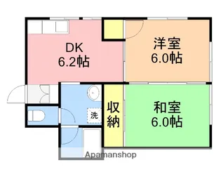 ウェブルーム小新西【101号室】の間取り