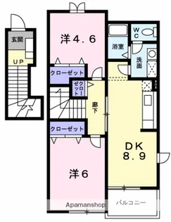 シースカイ【B201号室】の間取り