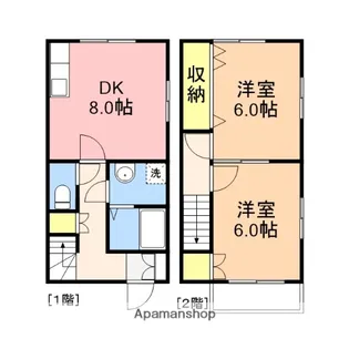 ラフィーネ吉川Ⅰ【A号室】の間取り