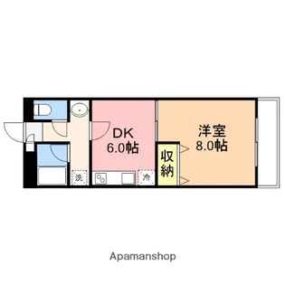 1DKの間取り画像