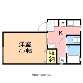 ヴィラサンタモニカB【202号室】の間取り