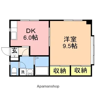 ジョイフル関屋田町【2-A号室】の間取り