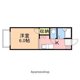 メンバーズタウン関屋D棟【201号室】の間取り