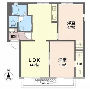 グリーンベールMAEDA【1階】の間取り