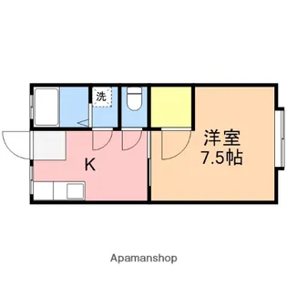 ハイツ江北【1階】の間取り