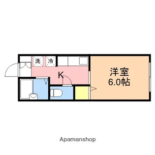 シアール関屋【1階】の間取り