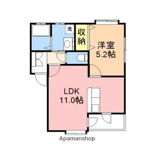 クーチェⅠ【2階】の間取り