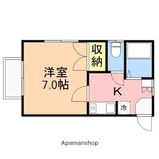 コーポバジル【203号室】の間取り
