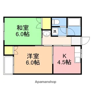 ピアータウン【202号室】の間取り