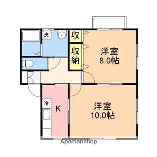 アンジュー【1階】の間取り
