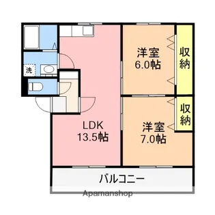 ビューハイツ青山【103号室】の間取り
