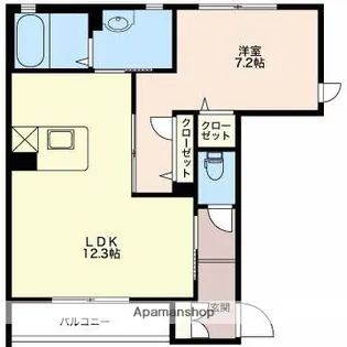 エルスールA【1階】の間取り