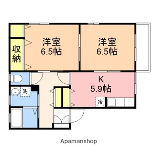 メゾンディアスD棟【102号室】の間取り