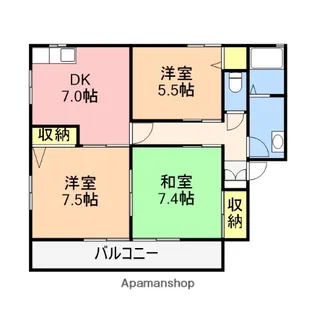 メゾンディアスF棟【201号室】の間取り