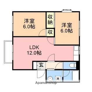 サンライズタウン青山【1階】の間取り