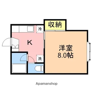 ハイツパッシフルⅠ【2階】の間取り