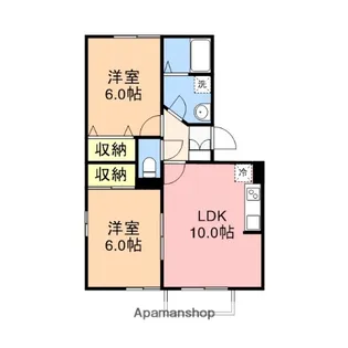 サンシャインB棟【1階】の間取り