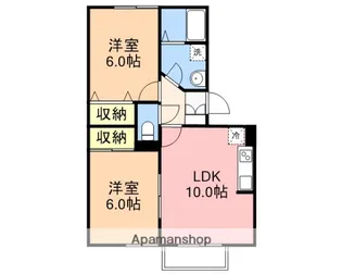サンシャインB棟【202号室】の間取り