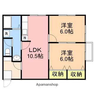 プレーゼときめきD【1階】の間取り