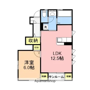 ウエストリバーハウス【1階】の間取り