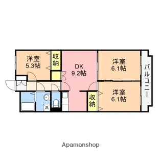 3DKの間取り画像