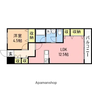 アドラブール文京町【5階】の間取り