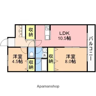 アドラブール文京町【4ーB号室】の間取り