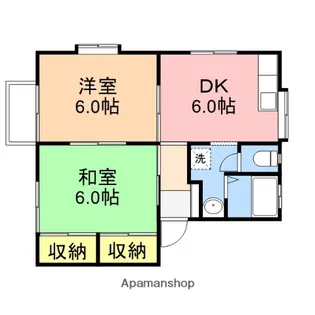 グリーンハイム小針B棟【102号室】の間取り