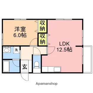 ピュアタウン坂井砂山Ⅱ【223号室】の間取り