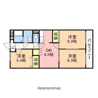 メゾンドマロン【103号室】の間取り