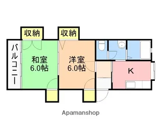 コーポ雅【1階】の間取り