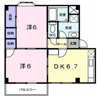 プラドール真砂A【2階】の間取り