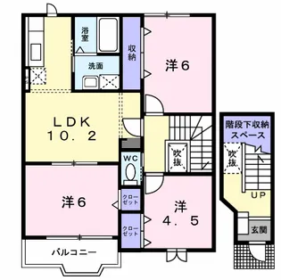 プレミオスカイB【2階】の間取り