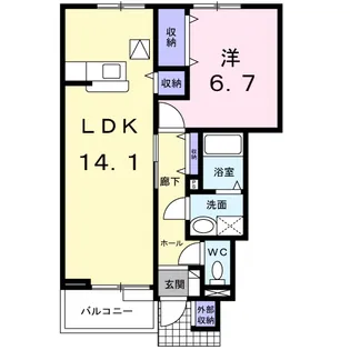 リーブルⅢ【1階】の間取り