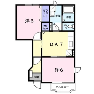メイプルA【1階】の間取り