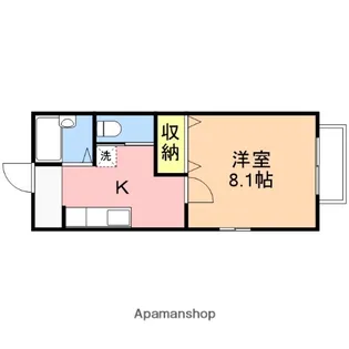 コーポあじさい【1階】の間取り