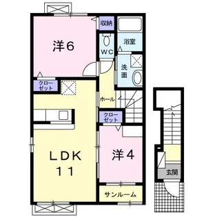 エスターテ【2階】の間取り