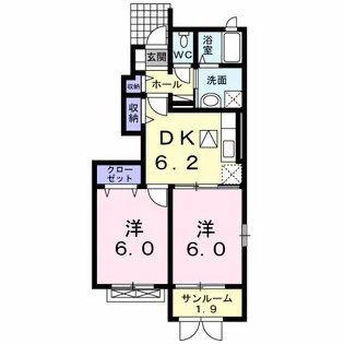 カーサ フェリーチェⅡ【1階】の間取り