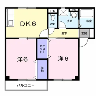 エスポワールA【2階】の間取り