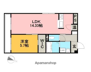 ファーストクラス寺尾【201号室】の間取り