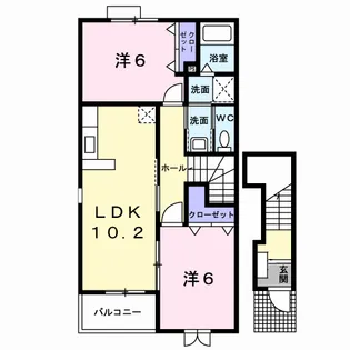 ニューグランツⅠ【2階】の間取り